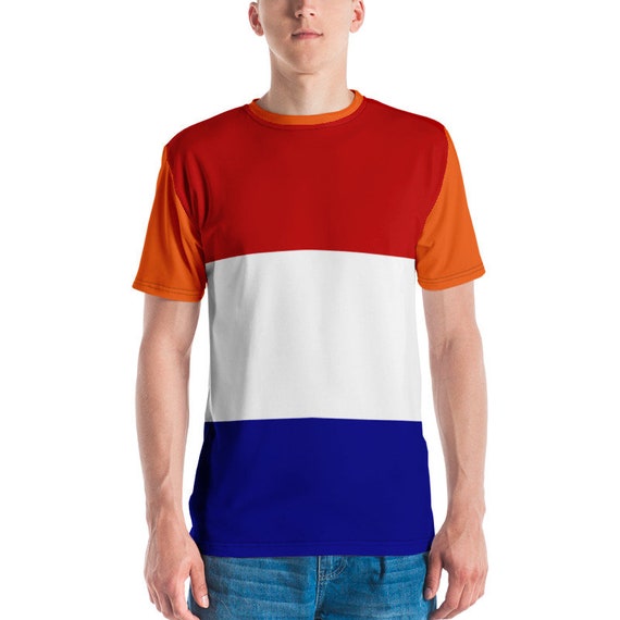 Color T-shirt With Colors of Dutch Flag 