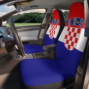 Croatia Flag Car Seat Covers For Patriotic Car Lover Gift