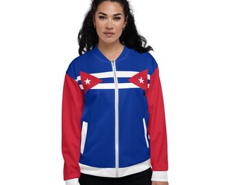 Bomber Jacket Style Clothing With Cuba Flag Etsy Singapore
