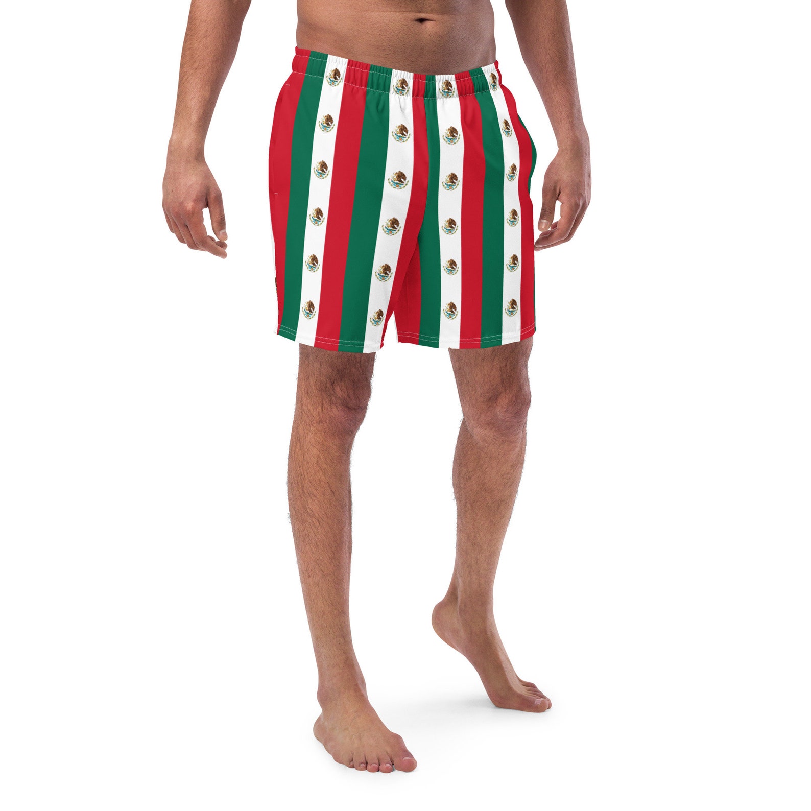 Mexican Flag Swim Trunks / Men's Swim Trunks / Colors of the Mexican ...