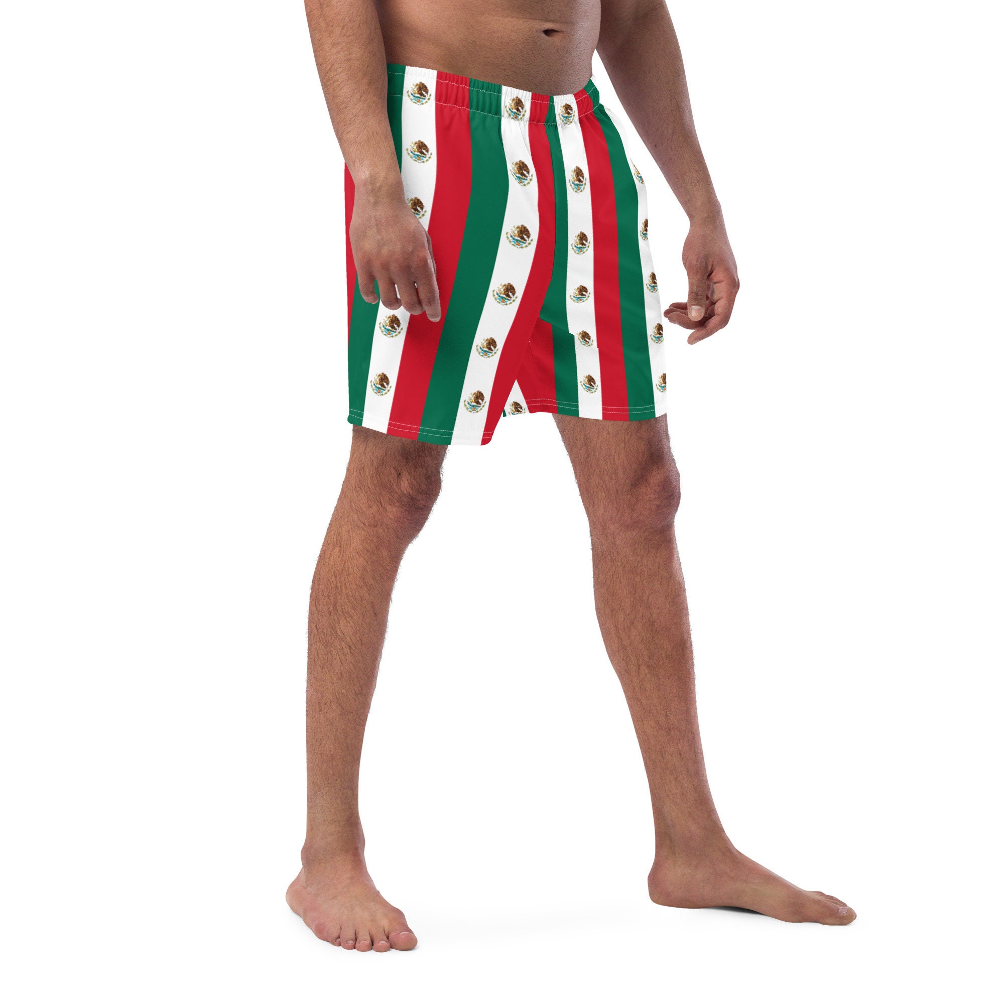 Mexican Flag Swim Trunks / Men's Swim Trunks / Colors of the Mexican ...