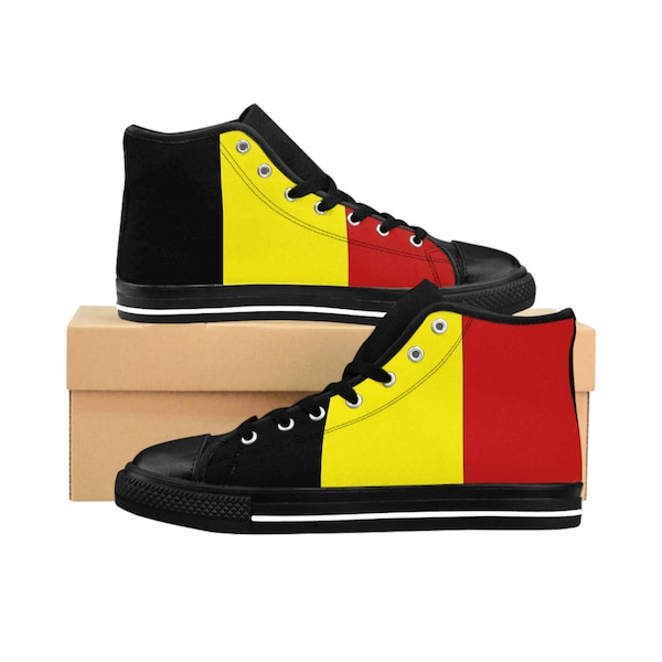 Men's High-top Sneakers Belgische vlag