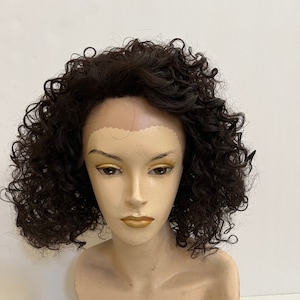 Short Jheri Curl Lace Front Wig