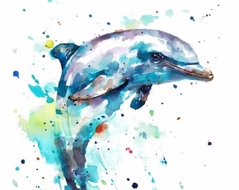 Dolphin - Print by Harrison Ripley