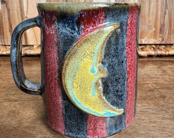 Striped Mystery Crescent Moon Mug