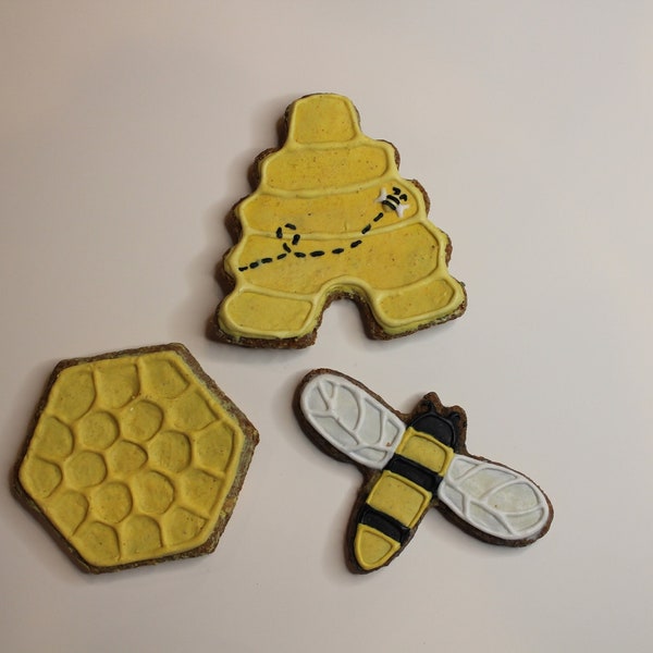 Honeybee Frosted Dog Treats - Made to Order - All Natural