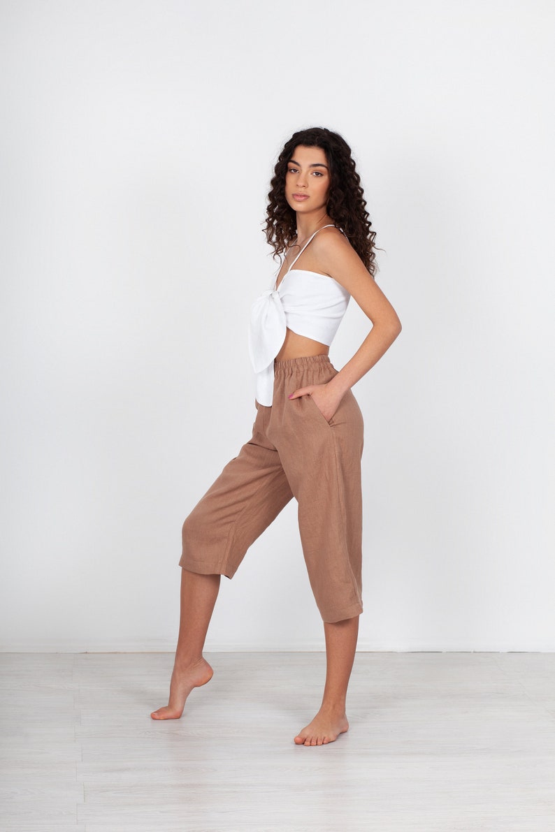Women Capri finest European linen