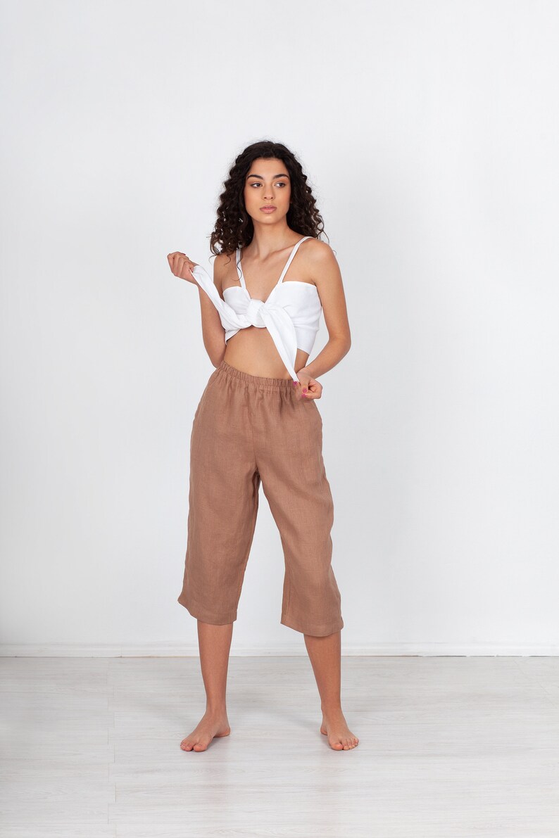 Women Capri finest European linen
