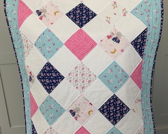Nursery blanket Baby quilt, baby play mat, new baby gift.