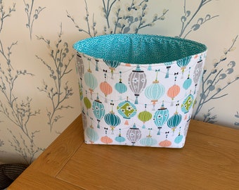 Large Fabric storage bag/basket, organiser, craft bag toy storage