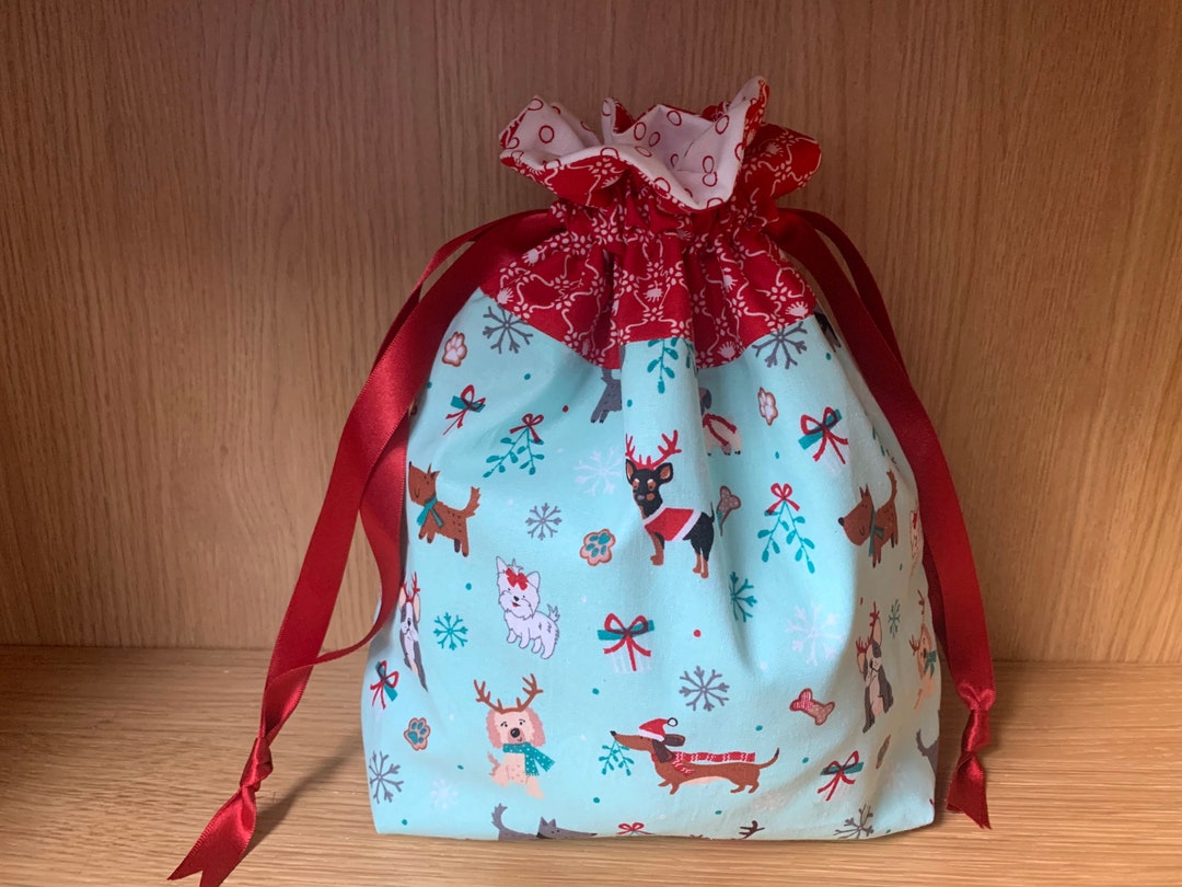 Christmas Gift Bag Dog Gift Bag Reusable Gift Bag. Etsy Canada