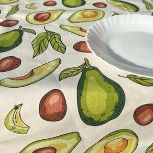 Mantel impermeable de aguacate, camino de mesa de aguacate, servilletas de aguacate, mantel de aguacate