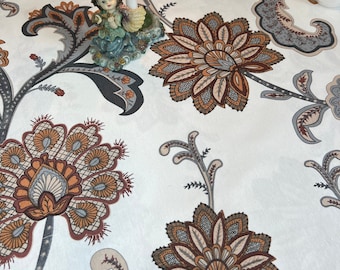 Flowers waterproof tablecloth, brown tablecloth, waterproof tablecloth, waterproof runner, kitchen runner