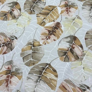 Maranti tablecloth beige, Maranti leaves tablecloth dirt resistant, big tablecloth, tablecloth for home, Leaves tablecloths