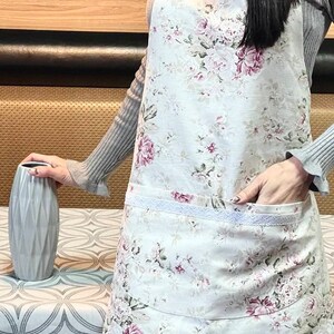Apron with roses, Ukrainian apron with roses, apron with lace, apron for children, beige apron, аpron waterproof