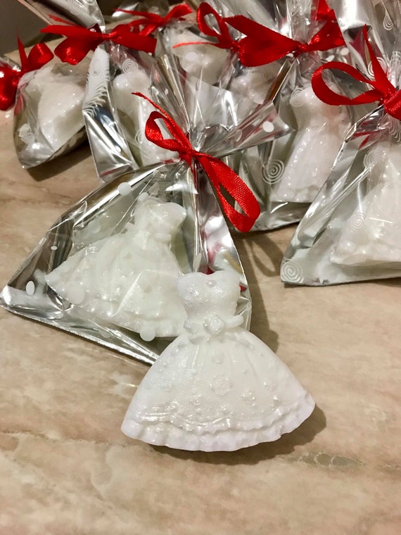 open lace back dress Wedding Party Favor Box with Almond Candy, Bridal Shower, Wedding Show   Happy Times Favors