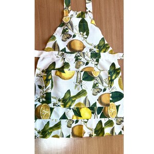 Kids apron for girls, girls apron lemons, girls apron kitchen, gift for girls, gift for kids