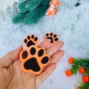 Christmas tigers&#39; paws, Christmas gift tiger, New year symbol tiger, Christmas kids gift, Christmas souvenir tiger