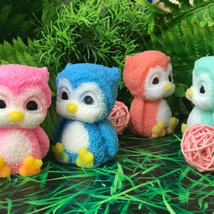 Soap multicolored owls, little owls soap, Birthday gift soap, handmade soap, birds soap, baby shower kids gift, soap for children