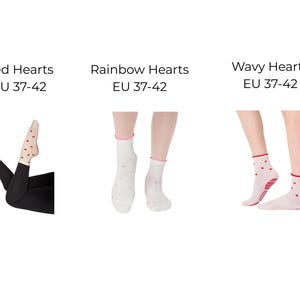 Pilates Socken mit Red Hearts, 100% Silicone Anti-Slip Grip for Pilates image 2