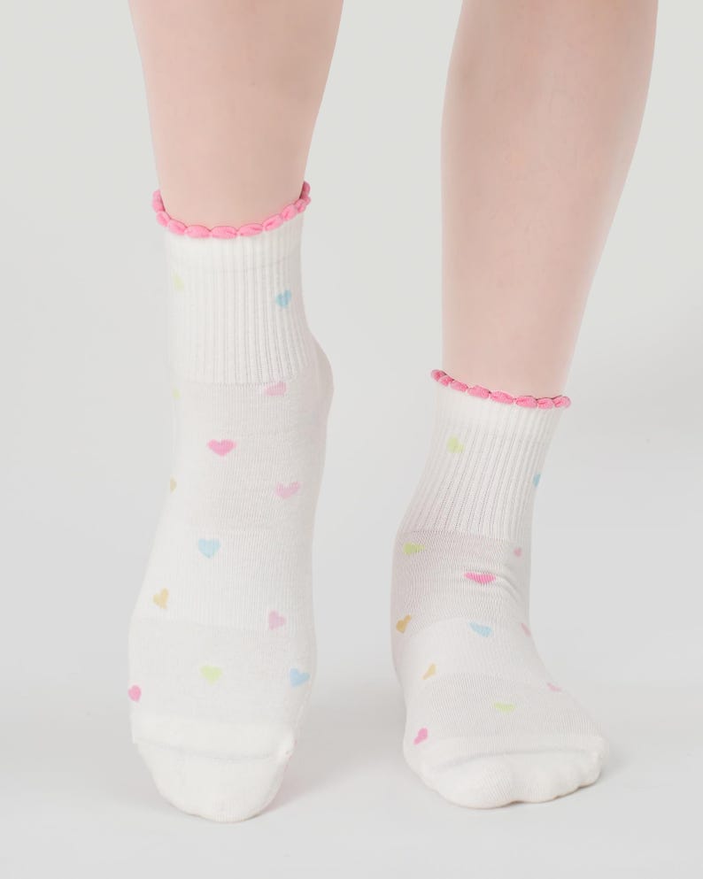 Pilates Socken mit Red Hearts, 100% Silicone Anti-Slip Grip for Pilates image 6