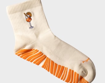 Calzini Aperol Spritz con suola antiscivolo, calzini Pilates Yoga Barre