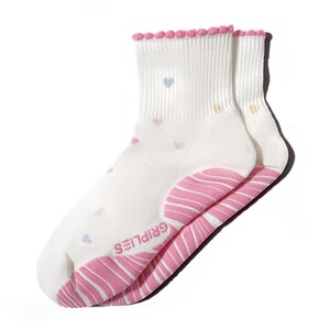 Pilates Socken mit Red Hearts, 100% Silicone Anti-Slip Grip for Pilates image 5