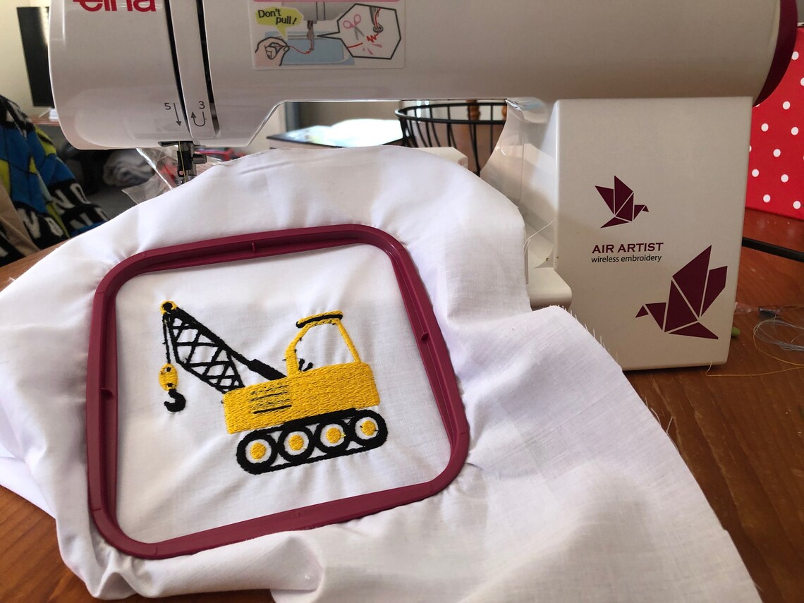 Crane Embroidery Etsy