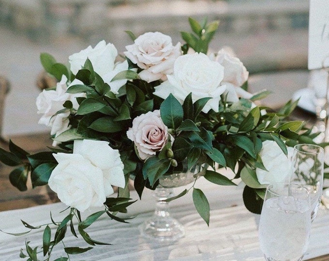 Glass Compote Vase - Wedding Decor - Floral Centerpiece - Etsy