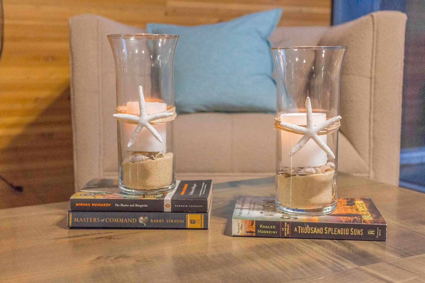 Glass Candle Holders Coffee Table Centerpiece Housewarming Etsy