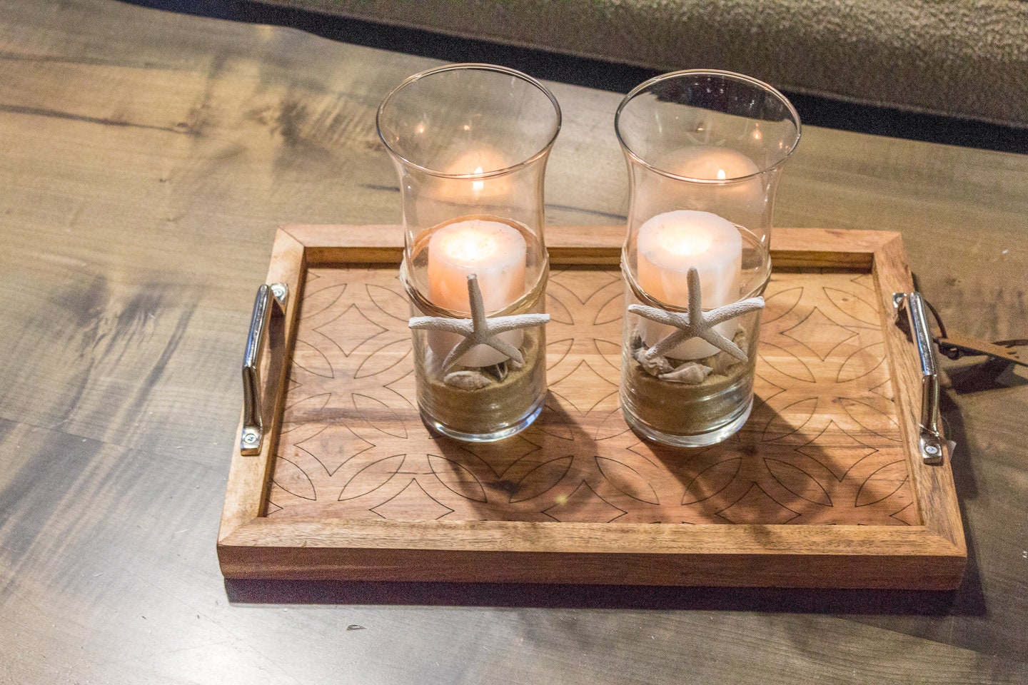 Glass Candle Holders Coffee Table Centerpiece Housewarming Etsy