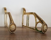 2 Vintage furniture ornament Embellishment pediment French antique furniture armoires, chest of drawers, writing desk, shelf French brass