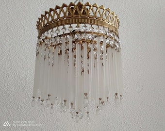 12 Light Round Clear Glass Fringe Crystal Prism Chandelier, Clear Glass 12 Light Round Clear Glass Fringe Crystal Prism Chandelier, Clear Glass