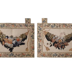 Paire de tentures murales vintage tapis de chevet 2 tapisseries suspendues