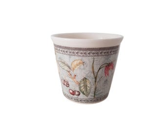 Azucarero de cerámica Manorwood de Johnson Brothers, Inglaterra, decoración botánica, vintage.