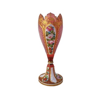 Pedestal decorativo de madera con motivo de hojas pintado a mano de la  India - Color chino