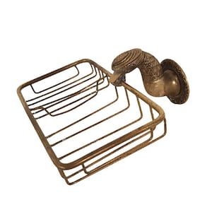 Saboneteira de parede em bronze vintage. Cabeça de pato.