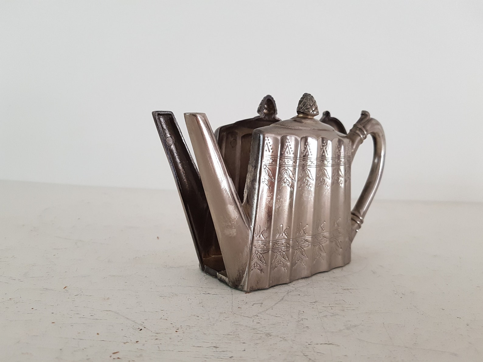 Vintage Metal Napkin Holder Teapot Godinger Silver Art Silver Etsy