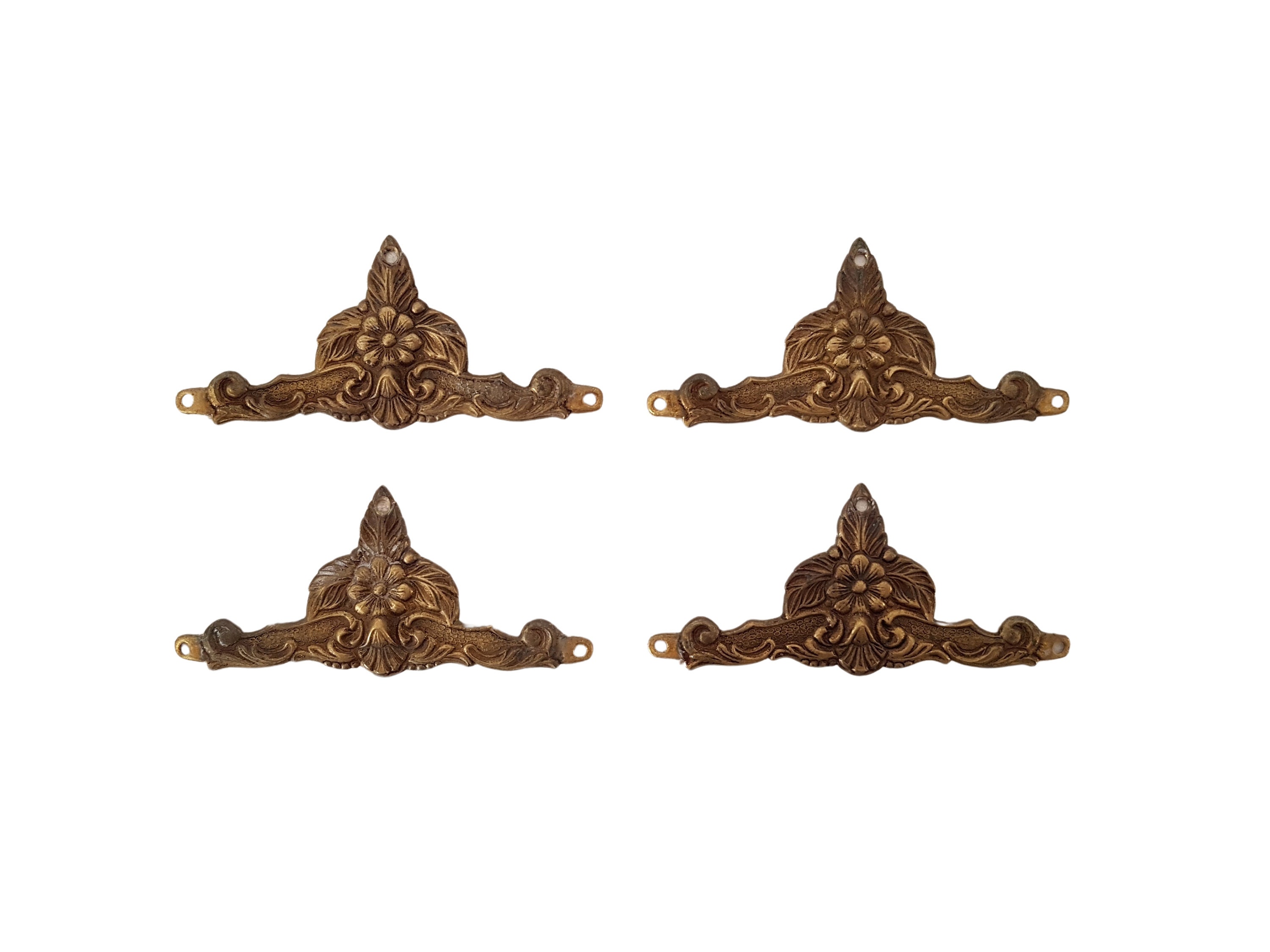 家具や鏡用の 4 つの金属製装飾品。ファサードの装飾。 - Etsy 日本