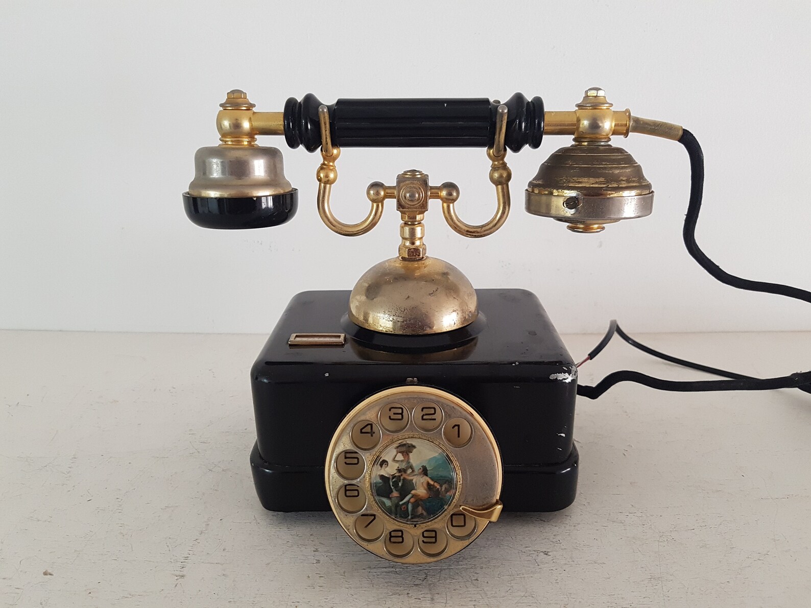 Vintage Desk Phone for Decor Retro Telephone Set With Round Etsy