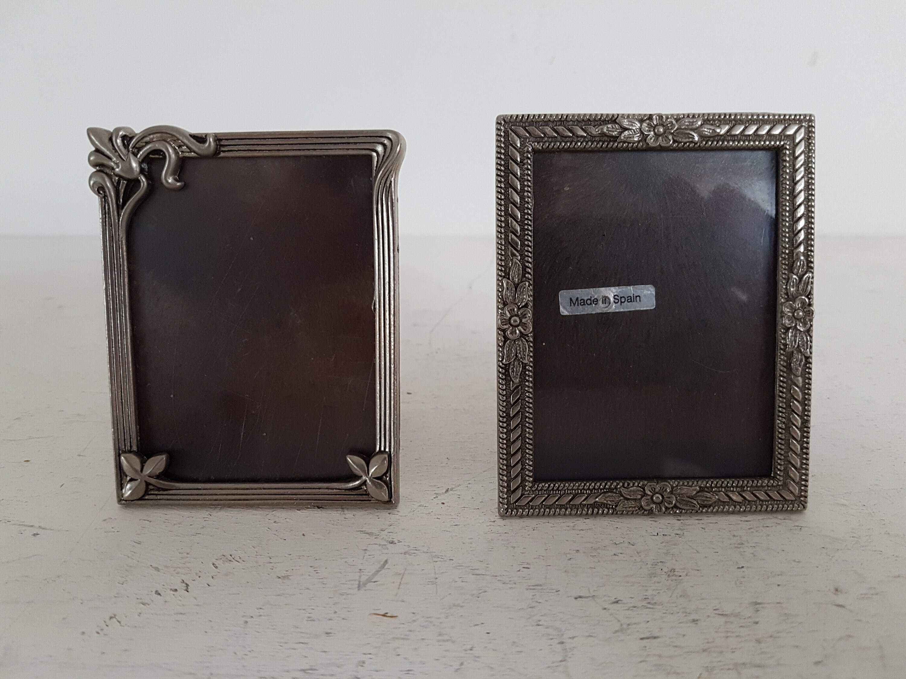 A pair of vintage small desktop picture frames 2 photo frames Etsy
