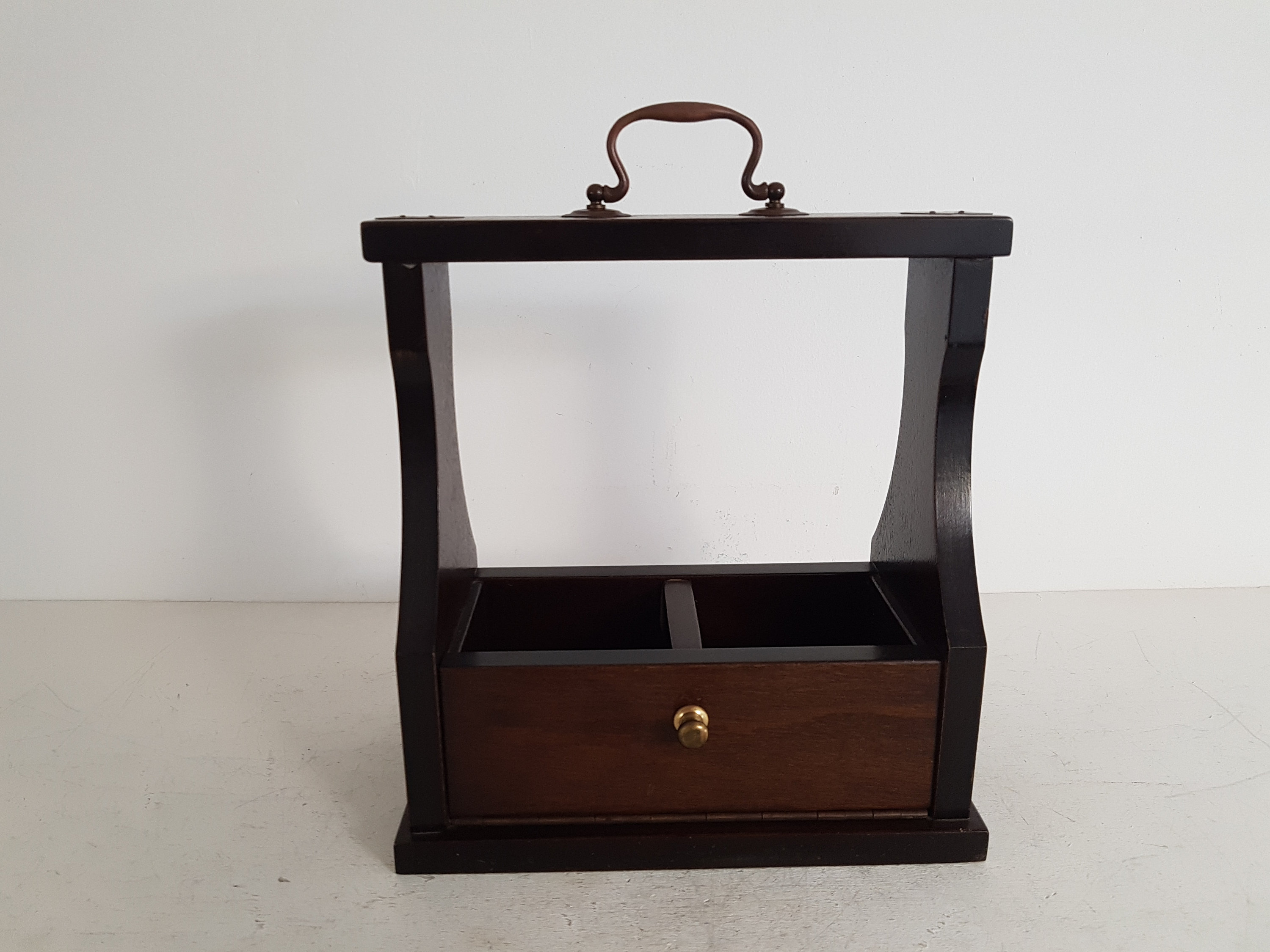 Vintage Wooden Box Holder for 2 Bottles Carrying Handle for Etsy