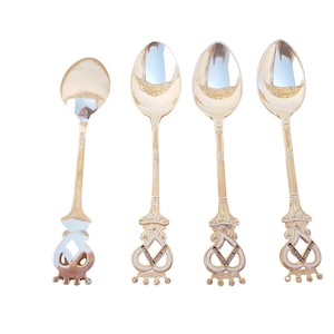 Set of 4 vintage teaspoons. Producer EPNS.