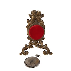 Vintage watch holder. Bronze (brass) watch stand.