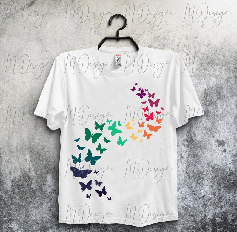Download Rainbow Butterfly SVG Cut File for Cricut Silhouette Vinyl ...