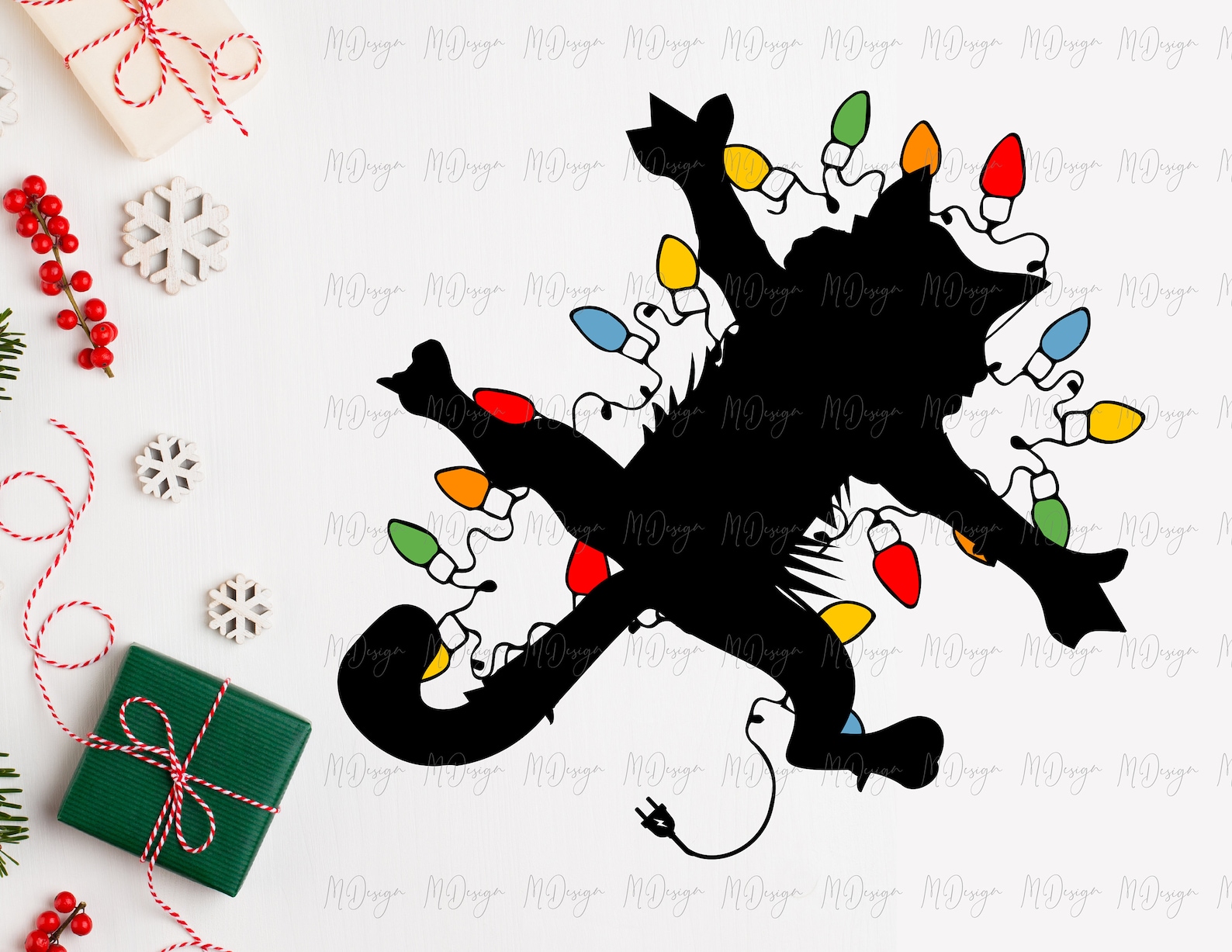 Christmas Vacation SVG Electrocuted Griswold Cat SVG Design Etsy