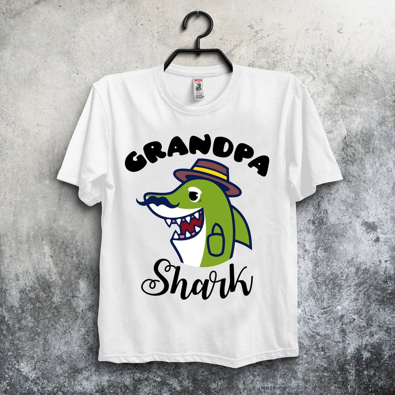 Download Grandpa Shark SVG for Customizing T Shirts Digital File ...
