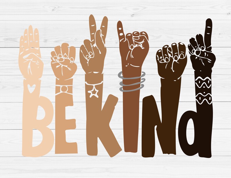 Be Kind SVG Sign Language SVG Awareness Month T Shirt Etsy Canada