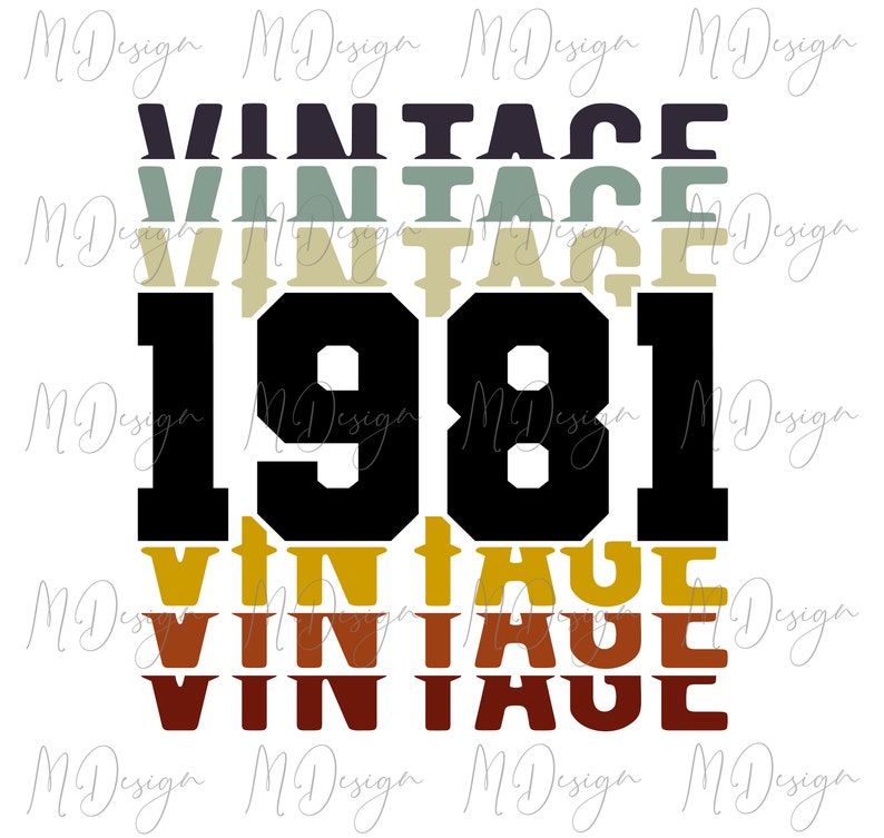 Download 1981 Vintage Birthday SVG Cutting file for Cricut | Etsy