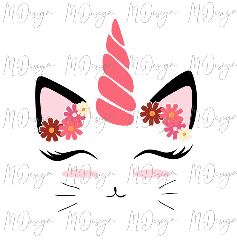 Cat Unicorn SVG Cut File for Cricut Silhouette Vinyl | Etsy